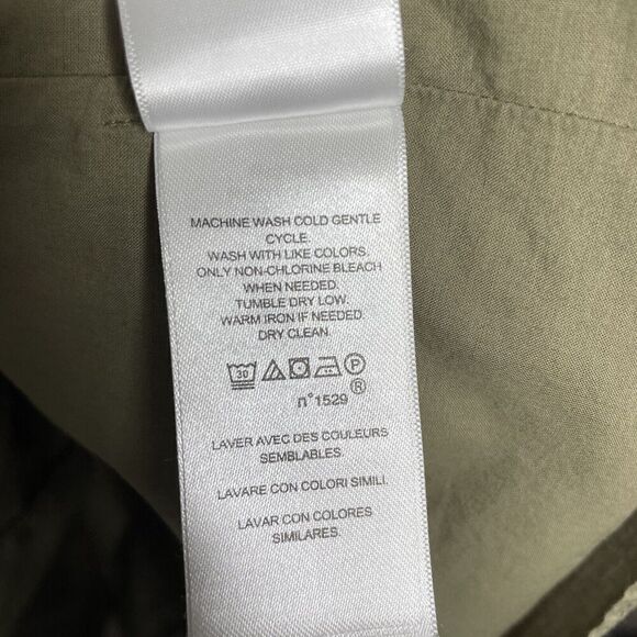 LAUREN Ralph Lauren Sulashka Dress Women 2 Olive Green Embroidered A-Line Cotton - Picture 13 of 14